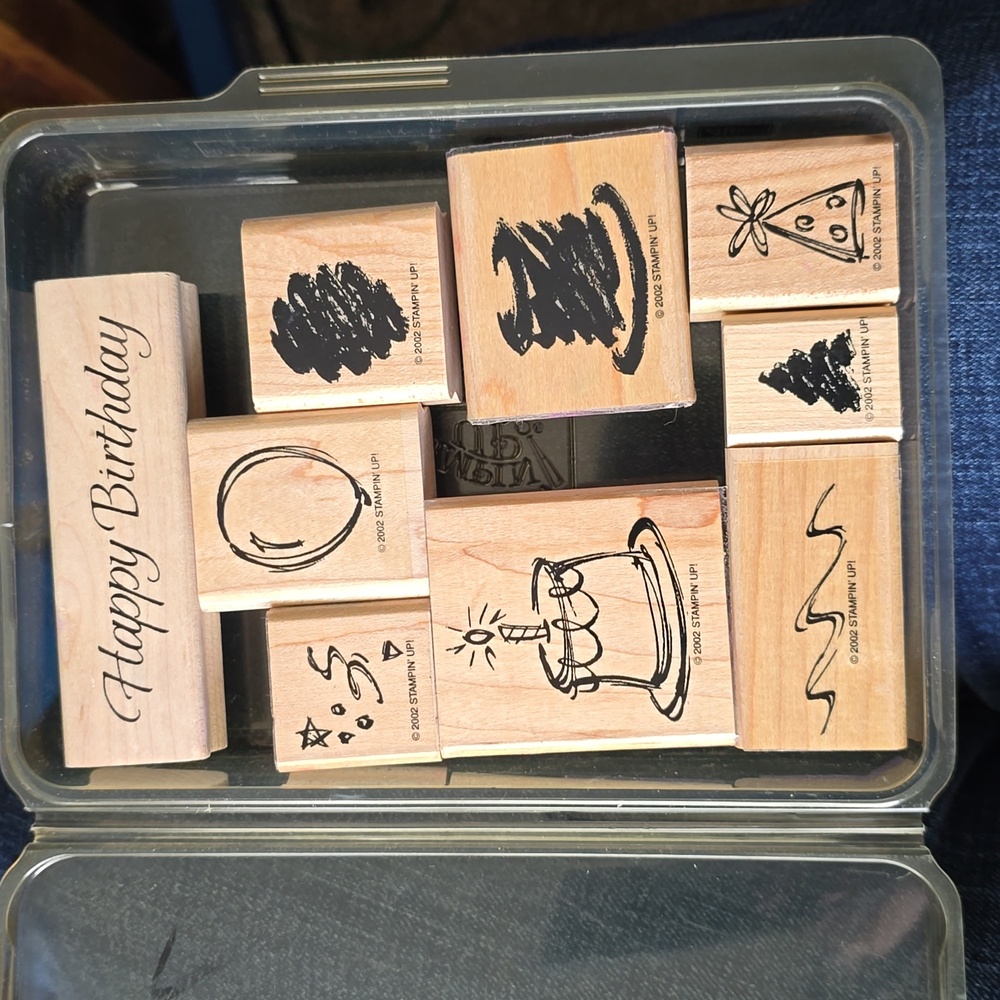 Stampin up! Two step stampin "Sketch a party" Wooden stamp set